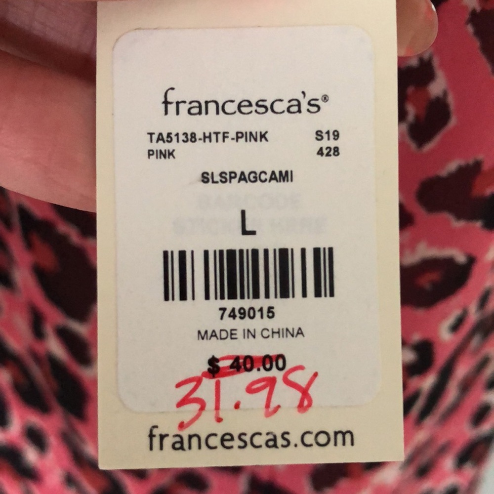 Pink Leopard Cami • Francesca’s - Picture 5 of 5